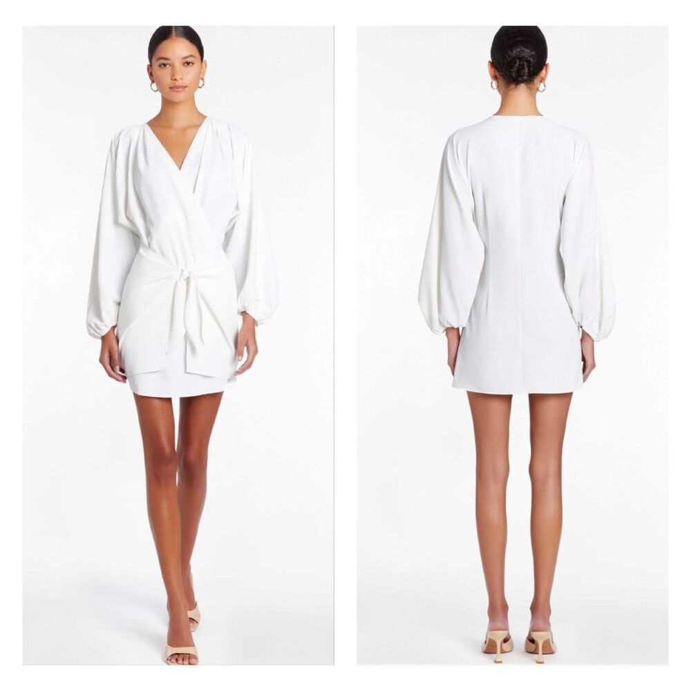 AMANADA UPRICHARD Calabra Crepe Mini Dress, Ivory, Sz XS